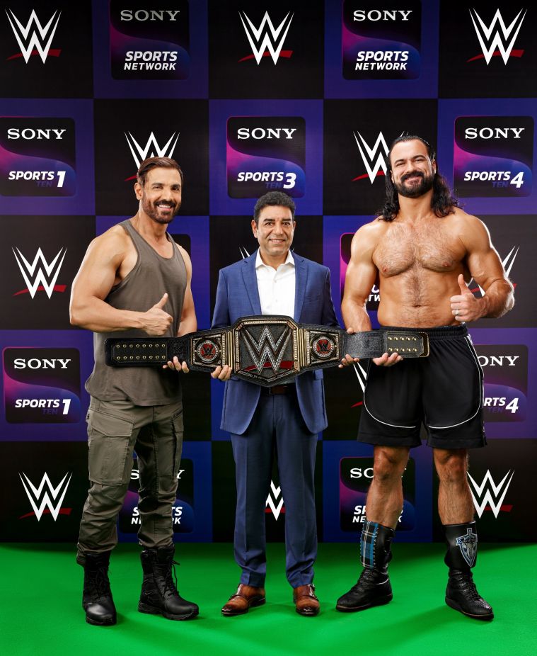 WWE Superstar Drew McIntyre along with movie stars Karthi and John Abraham save the day and give viewers a dose of 100% shudh sports entertainment only on Sony Sports Network