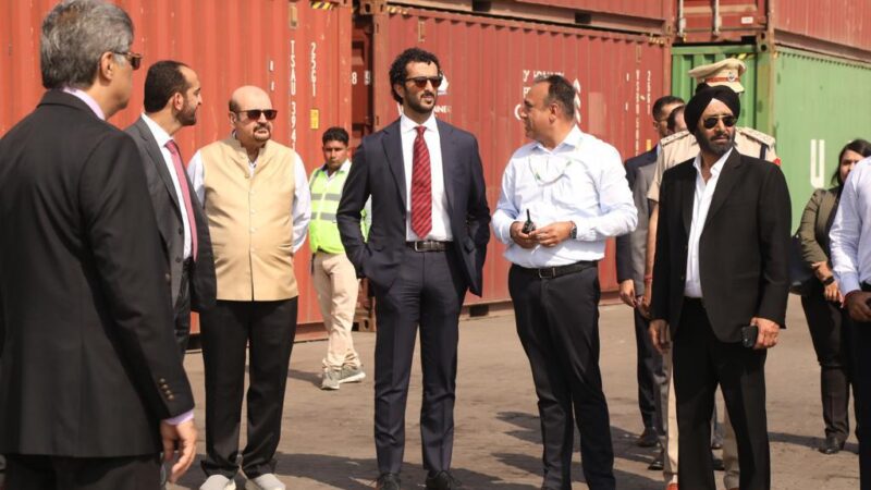 H.E. Abdulla bin Touq Al Marri, UAE Minister of Economy, visits Hind Terminals Logistics Park in Palwal, Haryana and reviews the company’s current operations and future investments plans for India