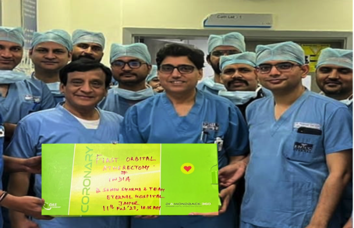 Eternal Hospital Performs Successful Angioplasty with Orbital Atherectomy Technique for Calcified Blockage in Heart