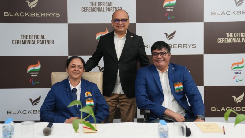 Blackberrys partners with the Paralympic Committee of India as the “Official Ceremonial Partner” for the Asian Para Games 2022