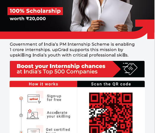 upGrad commits INR 200cr Scholarship Program to train 1 lakh Youth for Hon. PM’s Internship Scheme