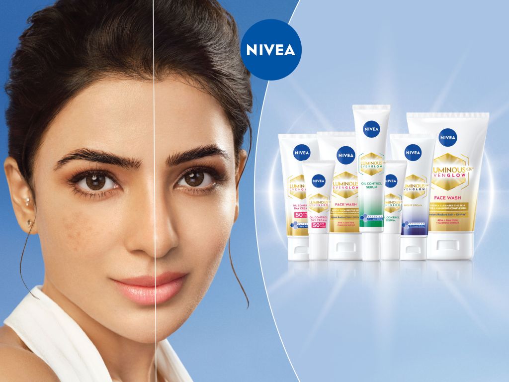 SAMANTHA RUTH PRABHU BECOMES THE FACE OF NIVEA INDIA’S LATEST LUMINOUS EVENGLOW COLLECTION